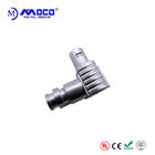 Lemoco Compatible Coaxial Cable F Connector , Right Angle Coax Connector FLA 00S 250