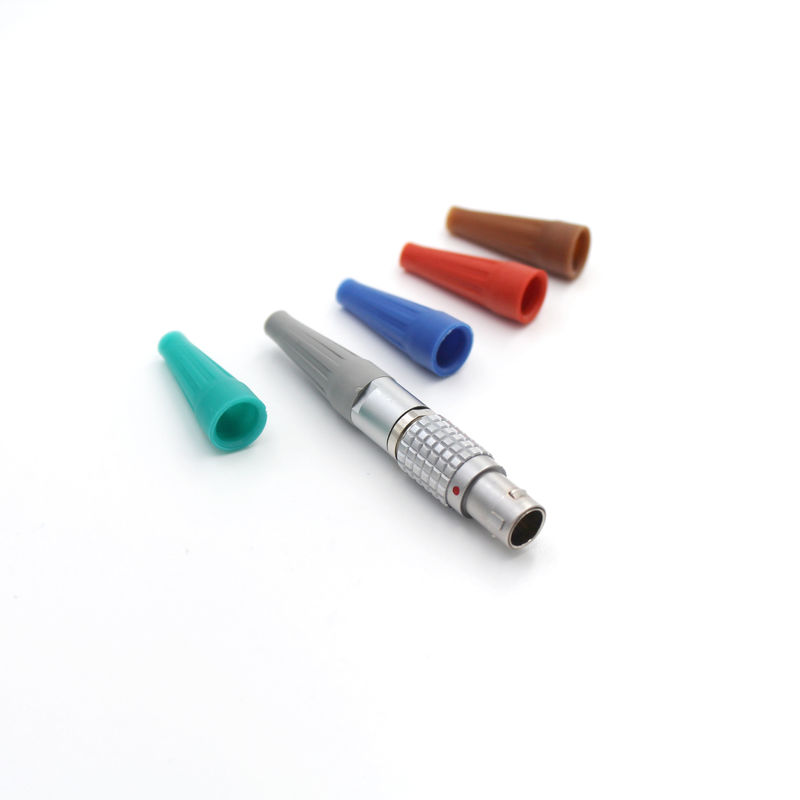 1B 8 Pin Low Voltage Circular Push Pull Connectors 5A IP50 With Colorful Sleeve