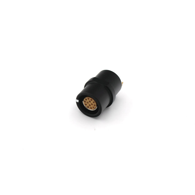 103F Series Self Locking Push Pull Socket 14 Pin Waterproof Connector With Solder Termination