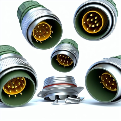 Conector circular push pull de 19 núcleos, carcasa robusta e impermeable IP68