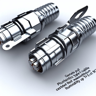 Conector de cable push-pull con inserto de PPS y contacto de latón