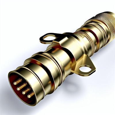 Conectores de cable push-pull de latón IP50 con terminación de soldadura